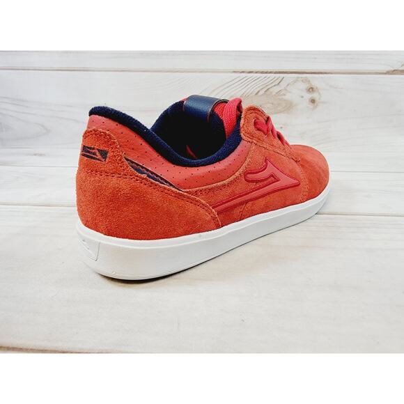 Lakai - Linden Red & Blue Suede Skateboard Shoes Mens sz 8.5 - Picture 13 of 16